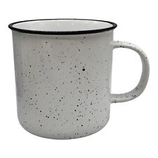 Threshold Large White & Black Speckled Mug Cup 21 Oz NEW picture