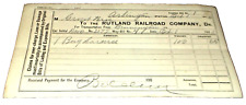 OCTOBER 1900 RUTLAND RAILROAD ARLINGTON VERMONT FREIGHT RECEIPT B picture