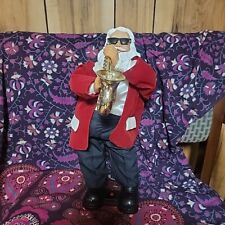 Vintage Gemmy Saxophone Playing Santa Christmas Music Animatronic Not Working  picture