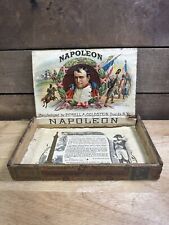 Antique 1909 Napoleon Stamped Wooden 25 Cigar Box Court Decision Imagery picture