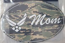 US Air Force Mom on CAMO Oval Magnet picture
