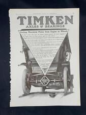 Magazine Ad* - 1912 - Timken Axles & Bearings - Detroit, MI picture