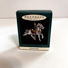 Hallmark Keepsake Miniature Ornament Vtg 94' Carousel Horse picture