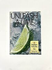 1987 Seagram’s Gin Unleash a Lime Vintage Print Ad Advertisement Seagrams picture