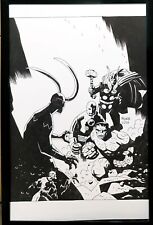 Avengers by Mike Mignola 11x17 FRAMED Original Art Poster Marvel Comics picture