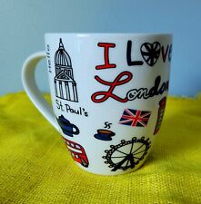 Porcelain Souvenir Mug I Love London England Landmarks St Paul's Big Ben Crown picture