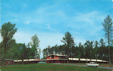 Durham NC North Carolina, Eden Rock Motel Advertising Old Cars, Vintage Postcard picture