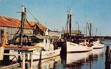 Biloxi MS Mississippi Harbor Oyster Fishing Mary Rose Boat Vtg Postcard C9 picture