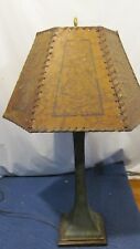 Antique Arts & Crafts Parchment type Hexagonal Shade picture