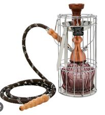 MYA QT Single Hose 14 Inch Hookah NArghila With Metal Cage Green Blue Black Pink picture