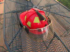 Red Fireman's Helmet with Shield, American Classic Ther-Max-Made in USA picture