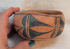 Native American Pottery Black on Redware Acoma Med Bowl picture