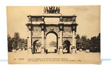 Antique RPPC Postcard The Triumphal Arch of the Carrousel Tuileries Garden Paris picture