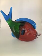 Colorful Murano Glass Fish~label picture