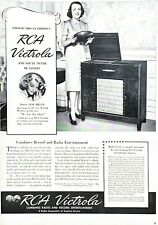 1939 RCA Victrola Vintage Print Ad Combines Record And Radio Entertainment  picture