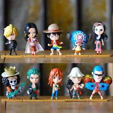 10Pcs/Set One Piece Luffy Zoro Sanji Nami Usopp Chopper Japanese Anime Figures   picture