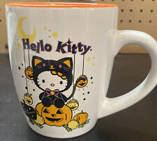 SANRIO HELLO KITTY HALLOWEEN MUG 25 OZ New  - Black Cat Pumpkin Costume 2 sided picture