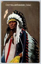 Vintage Postcard Chief Hollow Horn Bear Souix Posted picture