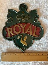 Fire Mark Rare Vintage Royal Crown Insurance Company sign plaque Firefighting  picture