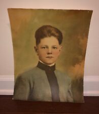 1920s Large Military CADET Color Tinted Boy Vintage Antique PHOTO picture
