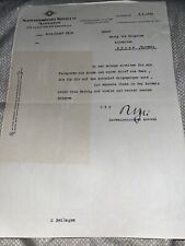 Vintage Correspondence in German to Ice Skating Champion from Swiss Consulate picture