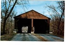 Vintage Brown County Indiana Ramp Creek Covered Bridge Unposted Postcard #485 picture