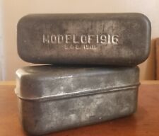 Pair Of Antique WW1 Tin Model 1916 Ration Container Doughboy Box picture