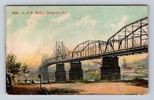 Newport KY-Kentucky, L&N Bridge, Antique, Vintage c1919 Souvenir Postcard picture