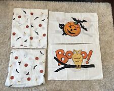 Vintage 70s / 80s Halloween Bed Sheet Set Full Size Complete 4pc Spooky Witch  picture