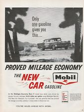 1959 Mobil The New Car Gasoline Only One Gives You This Vintage Print Ad L17 picture