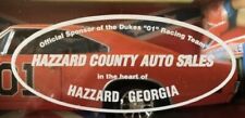 Dukes of Hazzard * Hazzard County Auto Sales DECAL for your Car * White on Clear picture