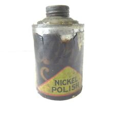 VINTAGE WHIZ NICKEL POLISH 8 FL OZ CAN ALMOST FULL VERY RARE USED COLLECTABLE  picture