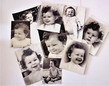 Lot of 9 Vintage Baby Brothers Photographs Taken by Professional Photographer picture