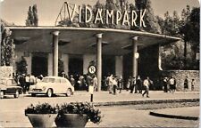 Postcard Hungary Budapest Vidam Park entrance 1960s rppc picture