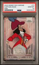 2023 Disney Topps Chrome Captain Hook #11 Peter Pan Pink /399 PSA 10 🏴‍☠️ 🪄 picture