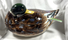 VTG MEISELMAN IMPORTS MANCER ITALY K2777 SOUP TUREEN MALLARD DUCK WITH SPOON picture