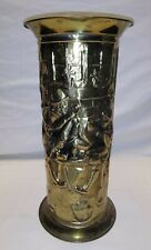 VINTAGE COLLECTIBLE LOMBAR BRASS UMBRELLA STAND MADE IN ENGLAND picture