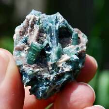 118ct Bicolor Blue Tourmaline Crystal Cluster, Indicolite Tourmaline Crystal on picture
