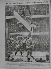 1916 E BOXING BOXER NAVY ENGLISH MATCH FISTS ROUND  picture