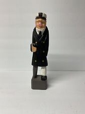 Vintage Carved Wood Sea Captain with a Peg Leg approximately 9 3/4” tall picture