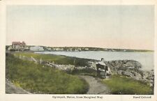 OGUNQUIT, MAINE, from Marginal Way c1915 Antique POSTCARD Hand Colored picture