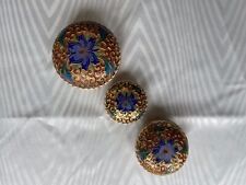 Cloisonné Three Nesting Boxes Gift Worthy Vintage China Gorgeous picture