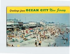 Postcard Beach Scene Greetings from Ocean City New Jersey USA picture