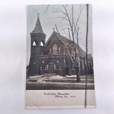 Albia Iowa -Catholic Church- Winter 1907-15 Hand-Colored Postcard Posted 1916 picture