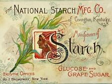 National Starch MFG Company Covington Kentucky Victorian Trade Card Vintage picture