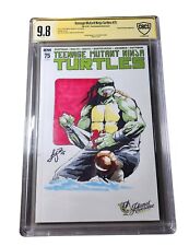 Teenage Mutant Ninja Turtles Planet Awesome SKETCH Luis Delgado CBCS 9.8 SIGNED picture