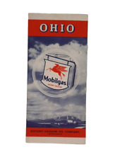 1937 Ohio Road Map Mobilgas Socony Vacuum Oil Mobil Pegasus logo  Near mint picture