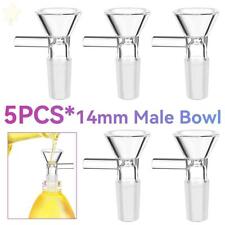 5x 14MM Male Glass Bowl For Water Pipe Hookah Bong Replacement Head Ship From US picture