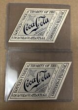 Pair Of COCA COLA 1907 UNUSED 6 Oz B/W Label (Scarce) picture