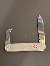 Discontinued Victorinox Pruner 93mm Silver Alox Swiss Army 2 Knife Multi-Tool picture
